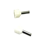 Terminal Tubolar Branco 2mm Por 18mm Comprimento  Kit C/50