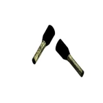 Terminal Tubolar Preto 2mm Por 14mm Comprimento  Kit C/50