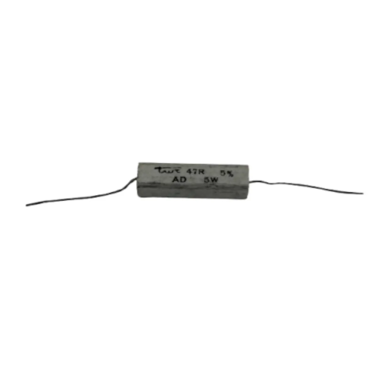 RESISTOR DE PORCELANA 47R A (1) Resistor Ceramico TWT 47R 5% 5W - Imagem 1