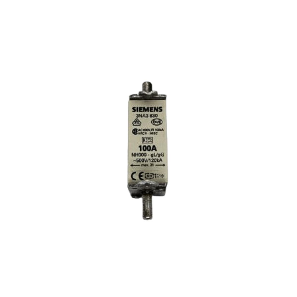 NH000 100A SIEMENS (3) Fusivel Tipo NH Modelo 3NA3 830 SIEMENS - Imagem 1